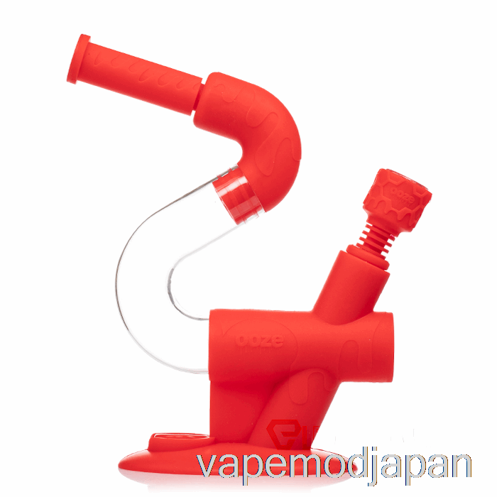Vape Mod Ooze Swerve シリコンウォーターパイプ スカーレット (レッド)